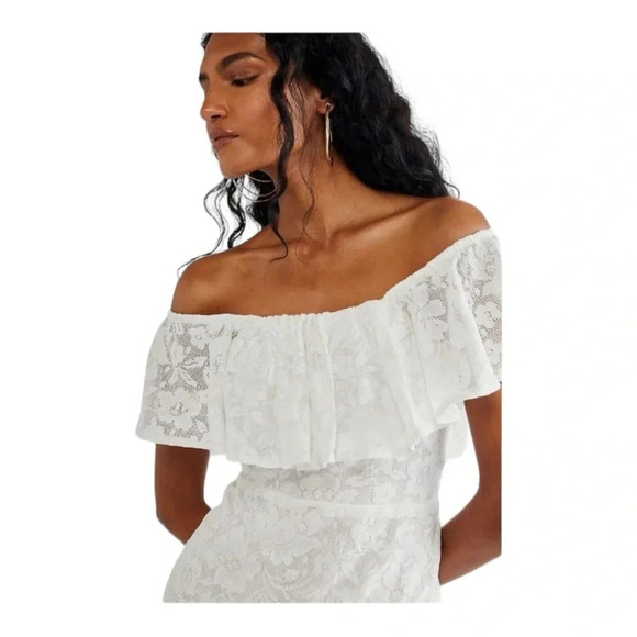 Free People Girl Crush Mini Dress Lace Butterfly Sleeve New with Tags Medium - Picture 4 of 13